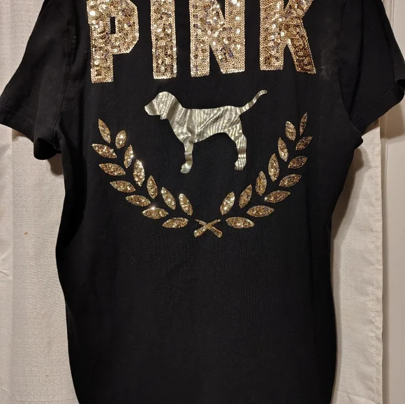 Victoria's Secret Pink Bling Campus Tee Shirt - Picture 11 of 13